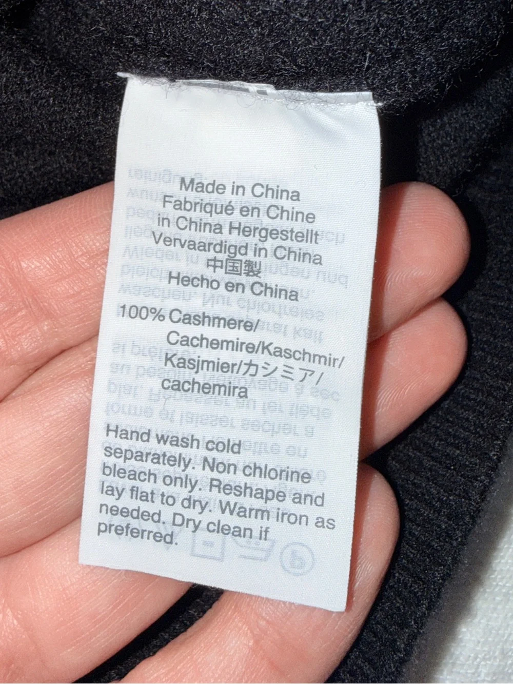 J.Crew Black Crewneck 100% Cashmere Sweater  -Small